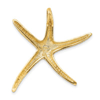 14k Textured Diamond-cut Starfish Slide-K6068