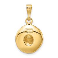 14K  3D Sombrero Pendant-K6115