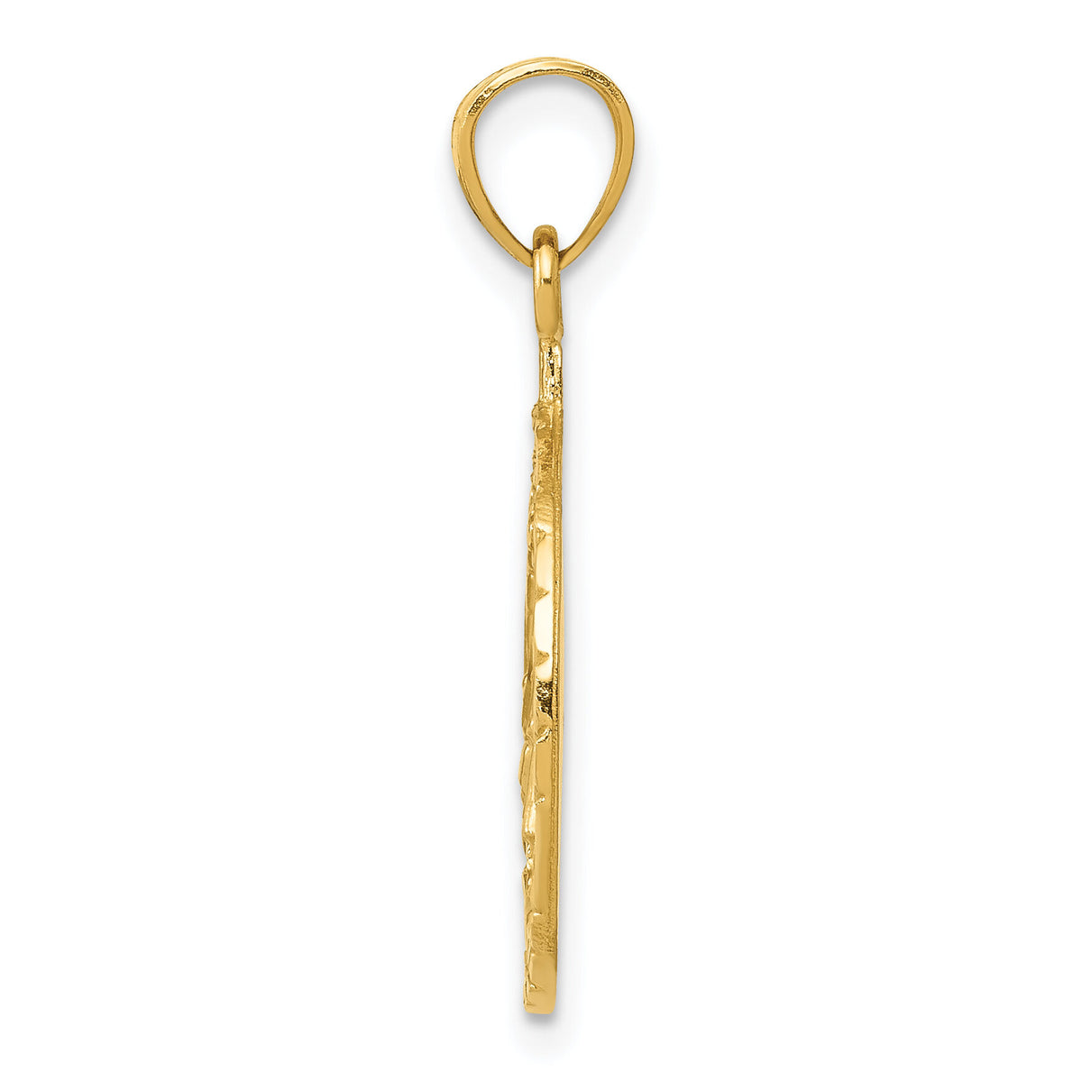 14k Polished and Diamond-cut Masonic Symbol Pendant-K6116