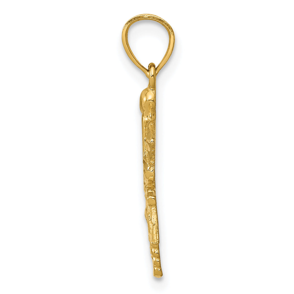 14k Diamond-cut RN Pendant-K6118