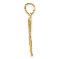 14k Diamond-cut RN Pendant-K6118