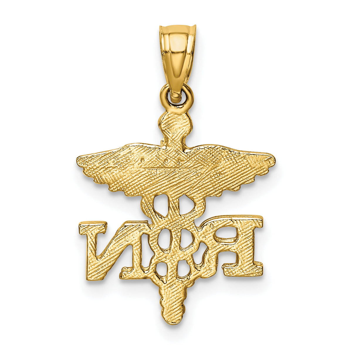 14k Diamond-cut RN Pendant-K6118
