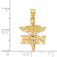 14k Diamond-cut RN Pendant-K6118