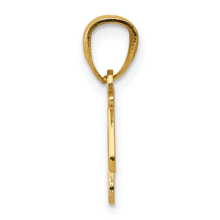 14k Polished Music Notes Pendant-K6135