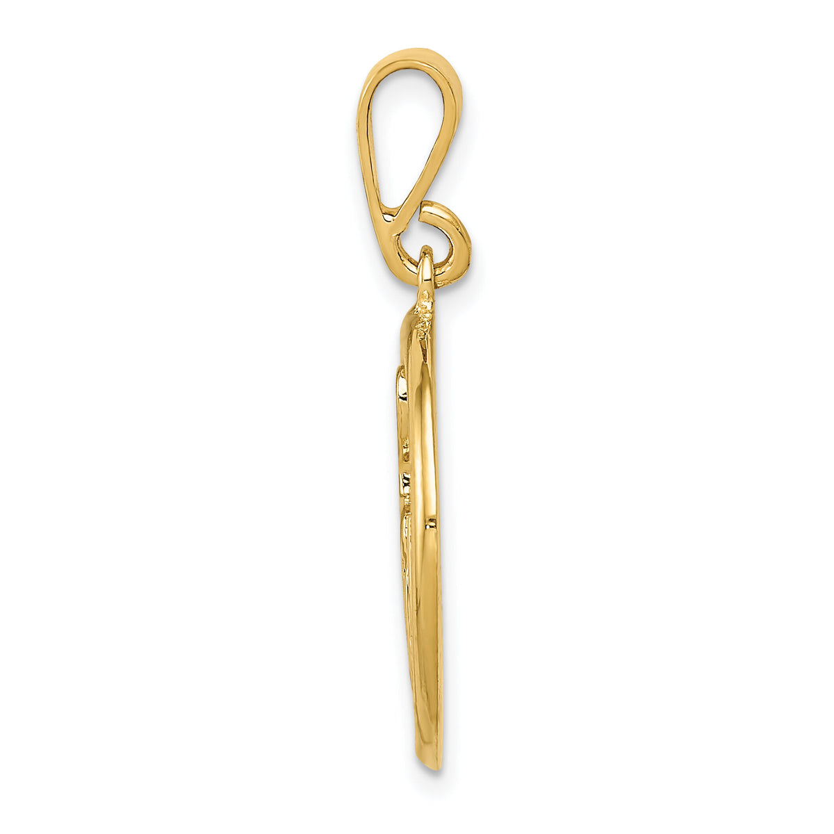 14k Gold Polished Musical Notes Pendant-K6136