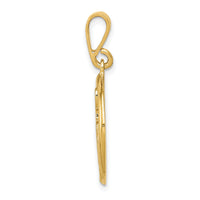 14k Gold Polished Musical Notes Pendant-K6136