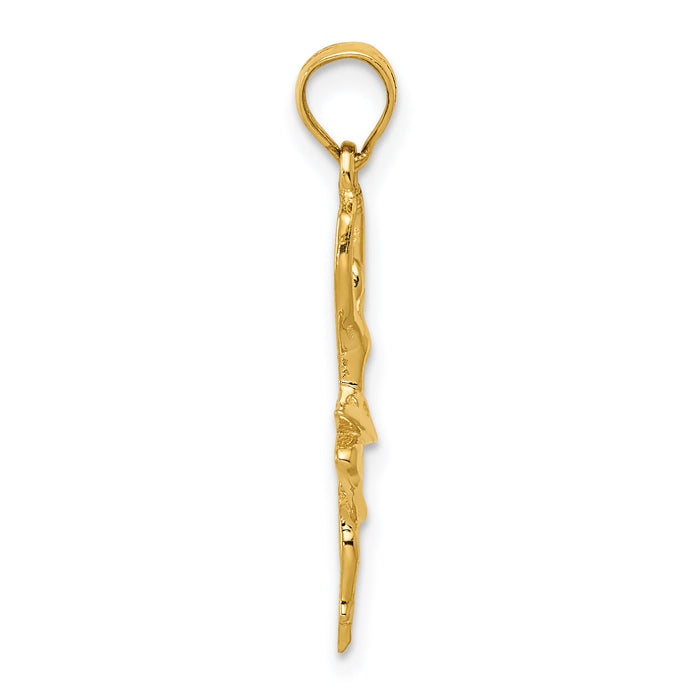 14k Polished Small Ballerina Pendant-K6139