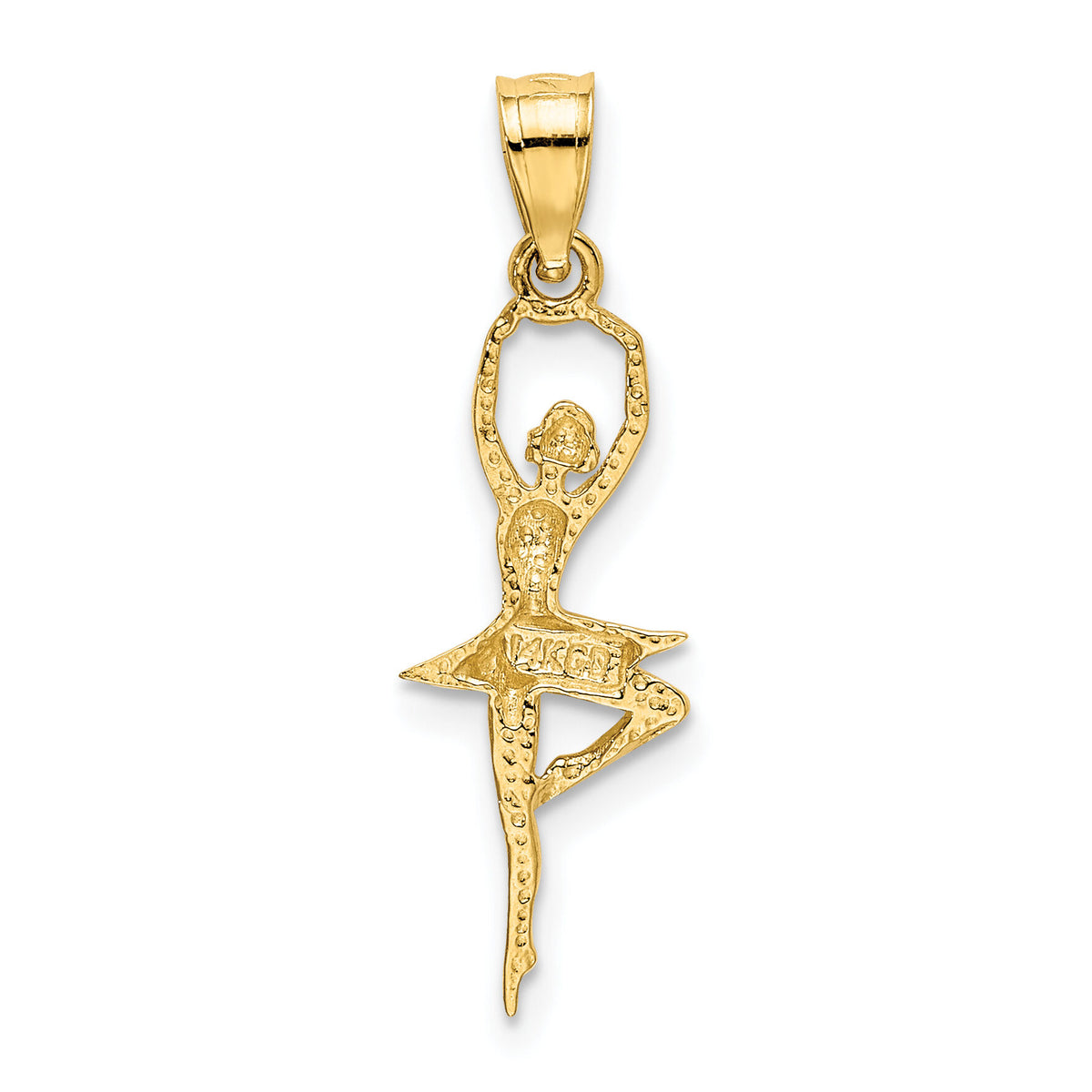14k Polished Small Ballerina Pendant-K6139