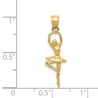 14k Polished Small Ballerina Pendant-K6139