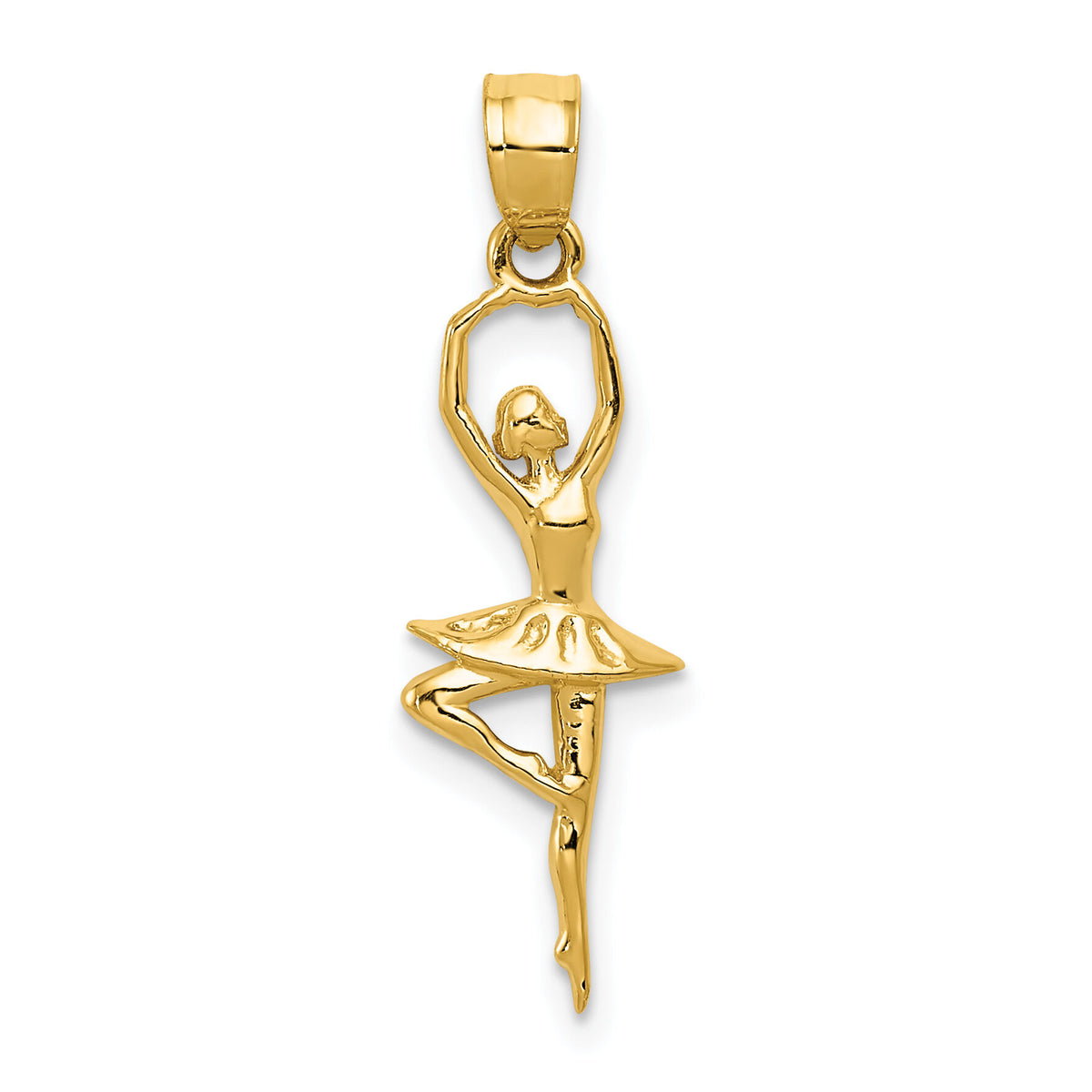 14k Polished Small Ballerina Pendant-K6139