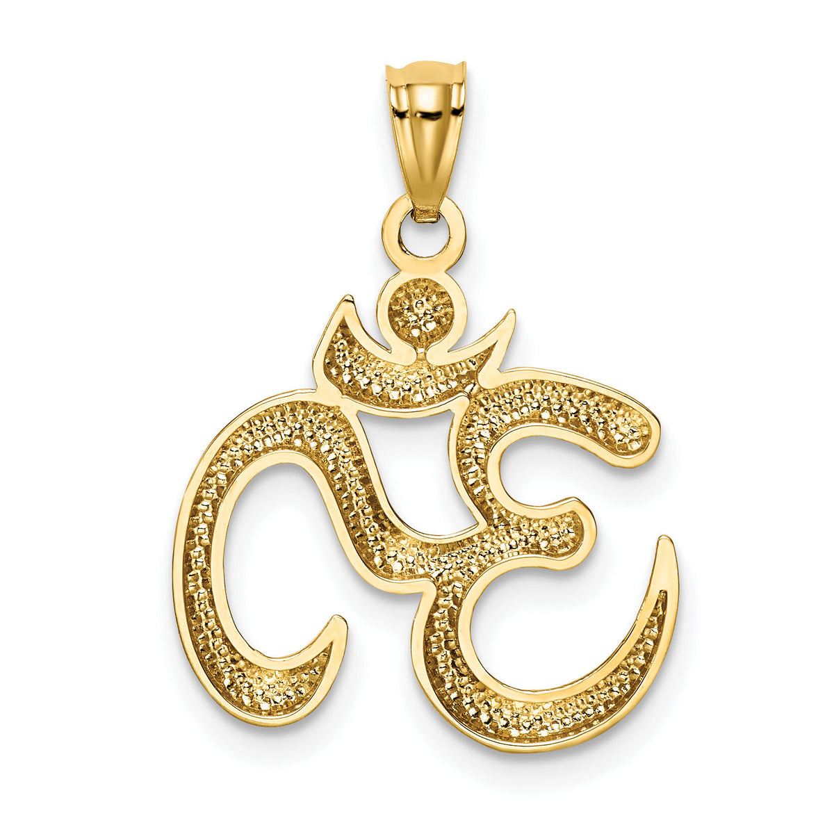 14k Polished Om Symbol Pendant-K6148