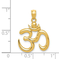 14k Polished Om Symbol Pendant-K6148