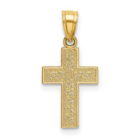 14k Diamond-cut Cross w/X Center Pendant-K6153