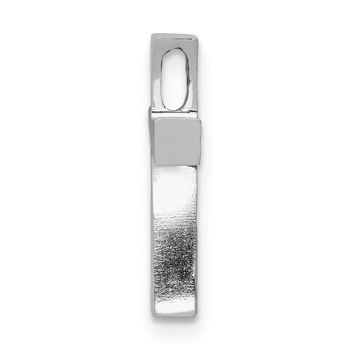 14k White Gold Polished Cross Chain Slide-K6156