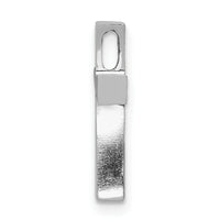 14k White Gold Polished Cross Chain Slide-K6156