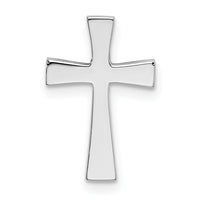 14k White Gold Polished Cross Chain Slide-K6156