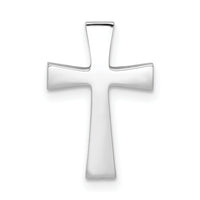 14k White Gold Polished Cross Chain Slide-K6156