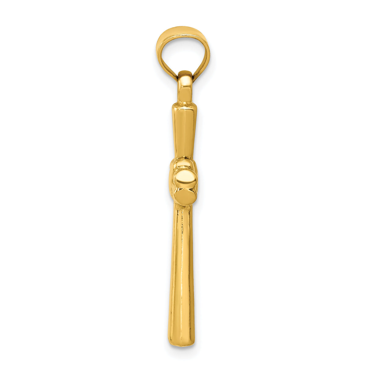14k Hollow Cross Pendant-K6163
