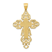 14k Polished Fancy Cross Pendant-K6174