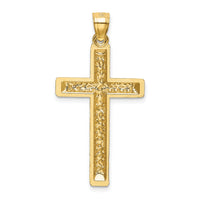 14k Diamond-cut Latin Cross Pendant-K6175