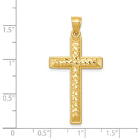 14k Diamond-cut Latin Cross Pendant-K6175
