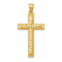 14k Diamond-cut Latin Cross Pendant-K6175