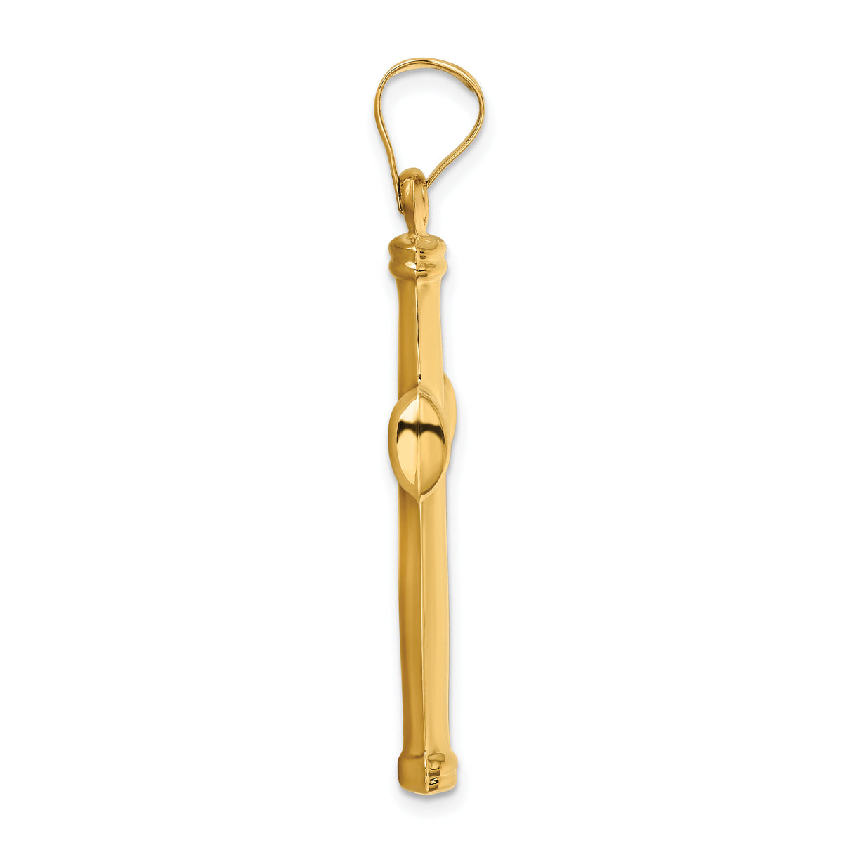 14k Polished Stamping Cross Pendant-K6217