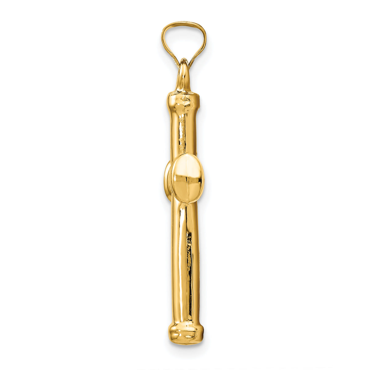 14k Polished Stamping Cross Pendant-K6219