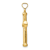 14k Polished Stamping Cross Pendant-K6219