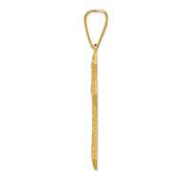 14k Diamond-cut Budded Cross Pendant-K6223