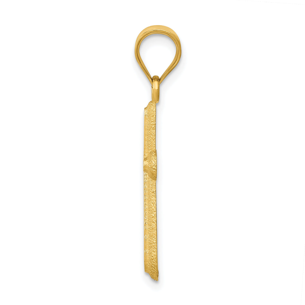 14k Polished Cross Pendant-K6228