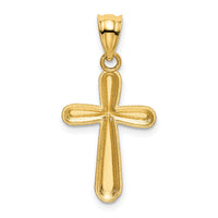 14k Polished Cross Pendant-K6228