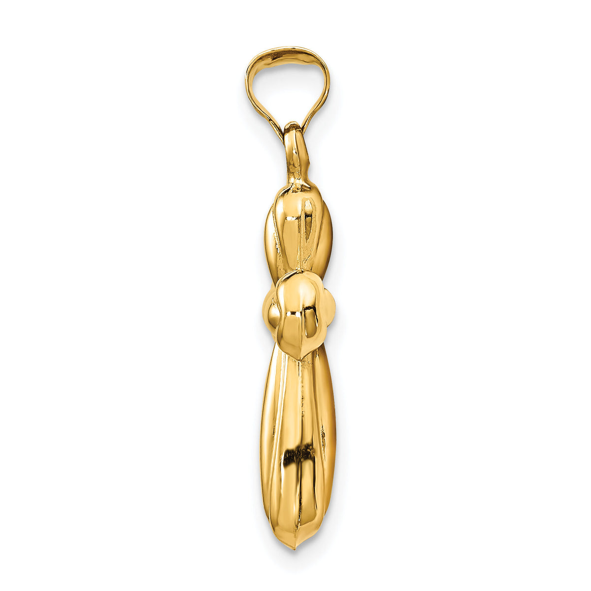 14k Polished Stamping Cross Pendant-K6230