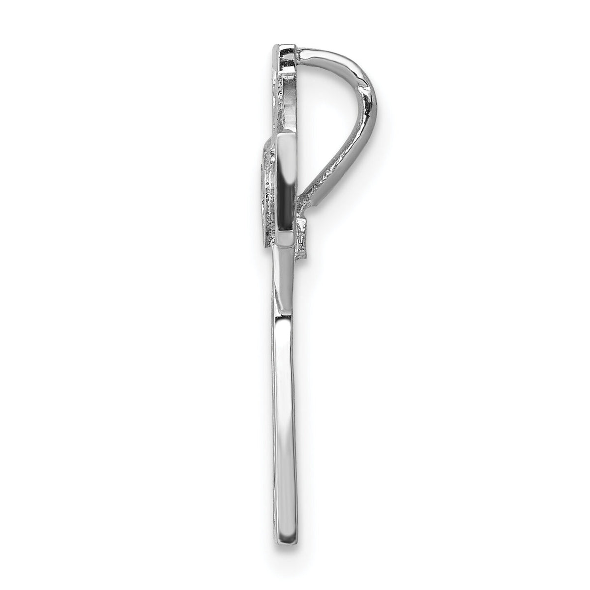 14k White Gold Polished Celtic Cross Slide-K6232