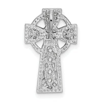 14k White Gold Polished Celtic Cross Slide-K6232