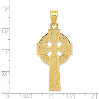 14k Polished Celtic Cross Pendant-K6233