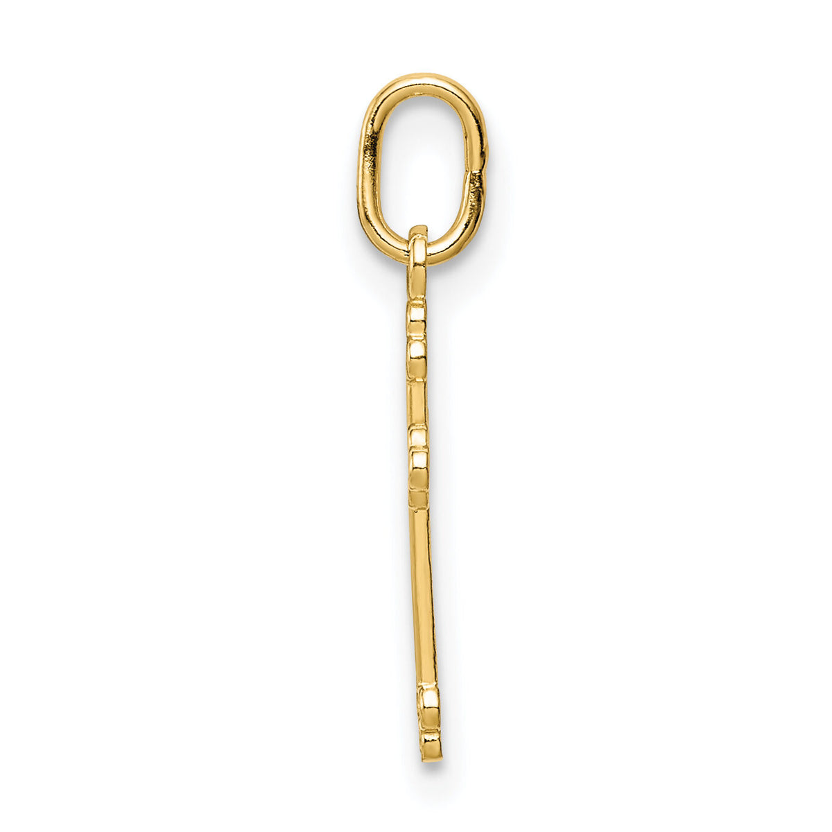 14k Polished Small Budded Cross Charm-K6243