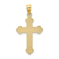 14K Satin and Polished Faith Cross Pendant-K6246