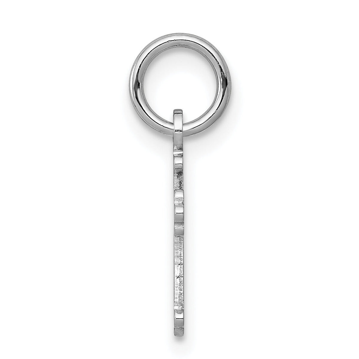 14k White Gold Mini Polished Cross Charm-K6250