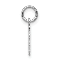 14k White Gold Mini Polished Cross Charm-K6250