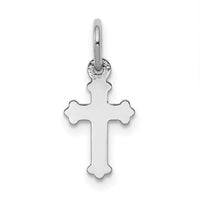 14k White Gold Mini Polished Cross Charm-K6250