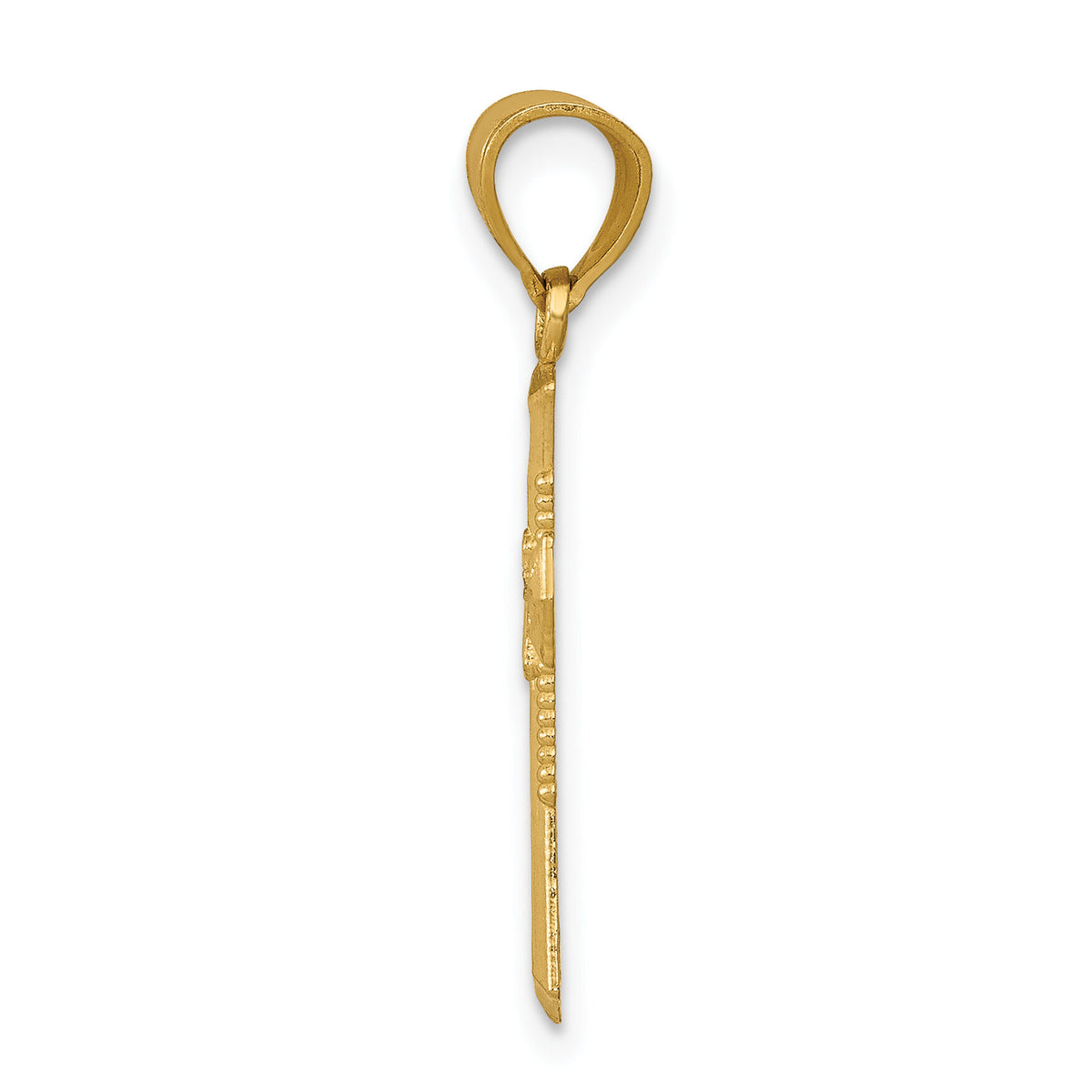 14k Diamond-cut Cross Pendant-K6260
