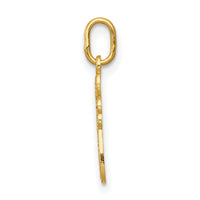 14k Diamond-cut Polished Small Cross Pendant-K6263