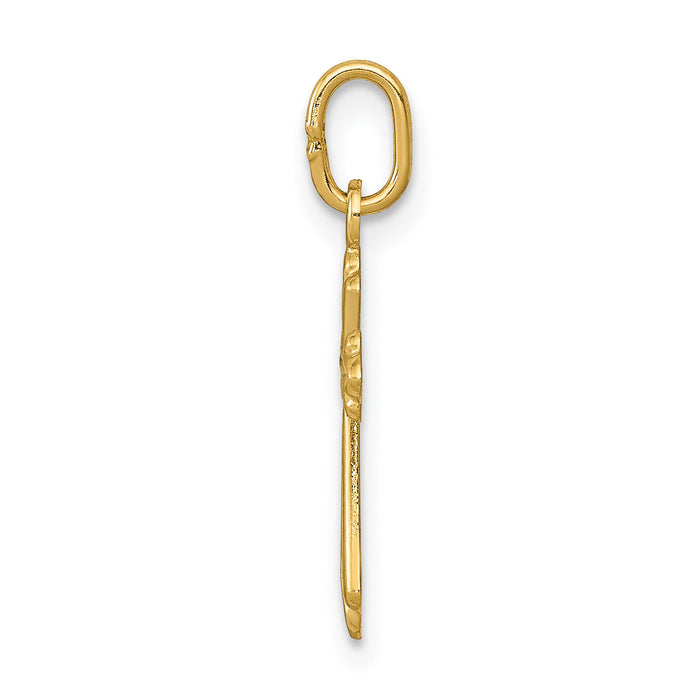 14k Polished D/C Small Cross Charm-K6269