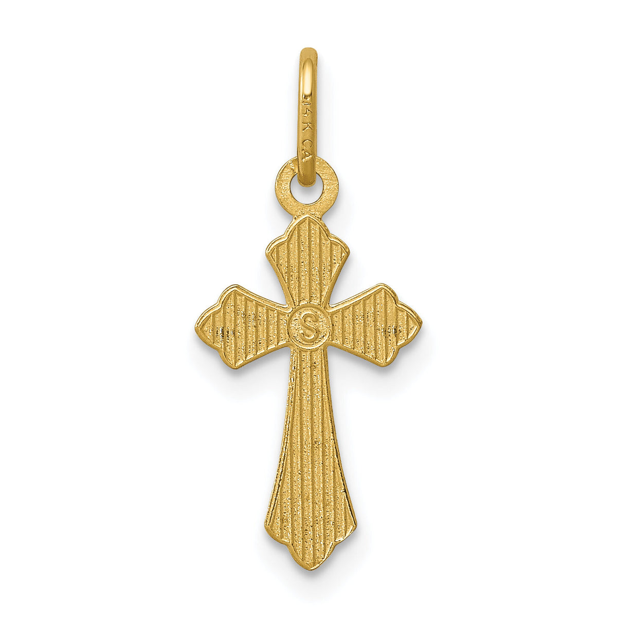 14k Polished D/C Small Cross Charm-K6269