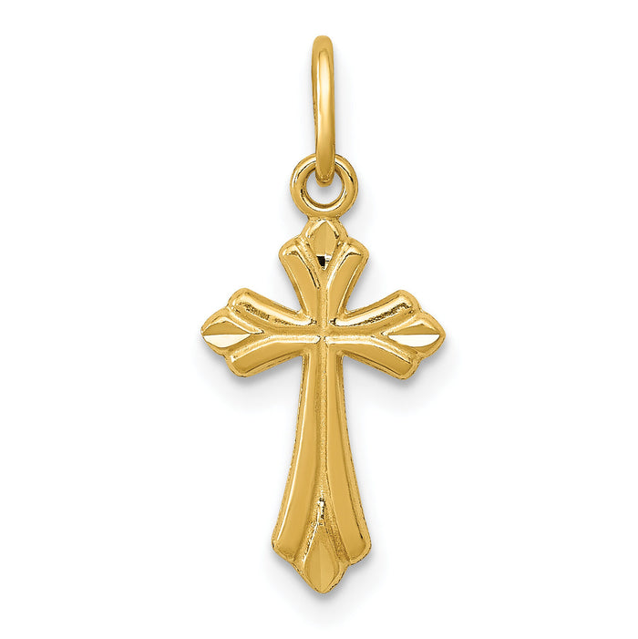 14k Polished D/C Small Cross Charm-K6269