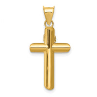 14k Two-Tone Polished Crucifix Pendant-K6279