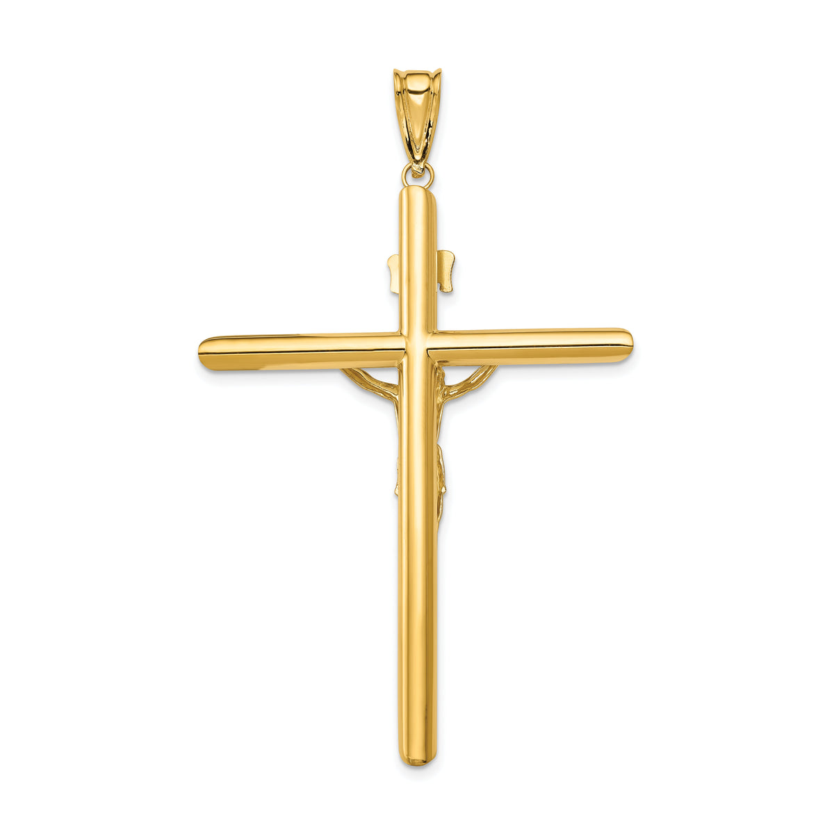 14k Two-Tone Polished Crucifix Pendant-K6284