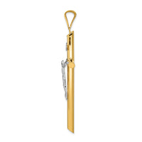 14k Two-Tone Polished Crucifix Pendant-K6285