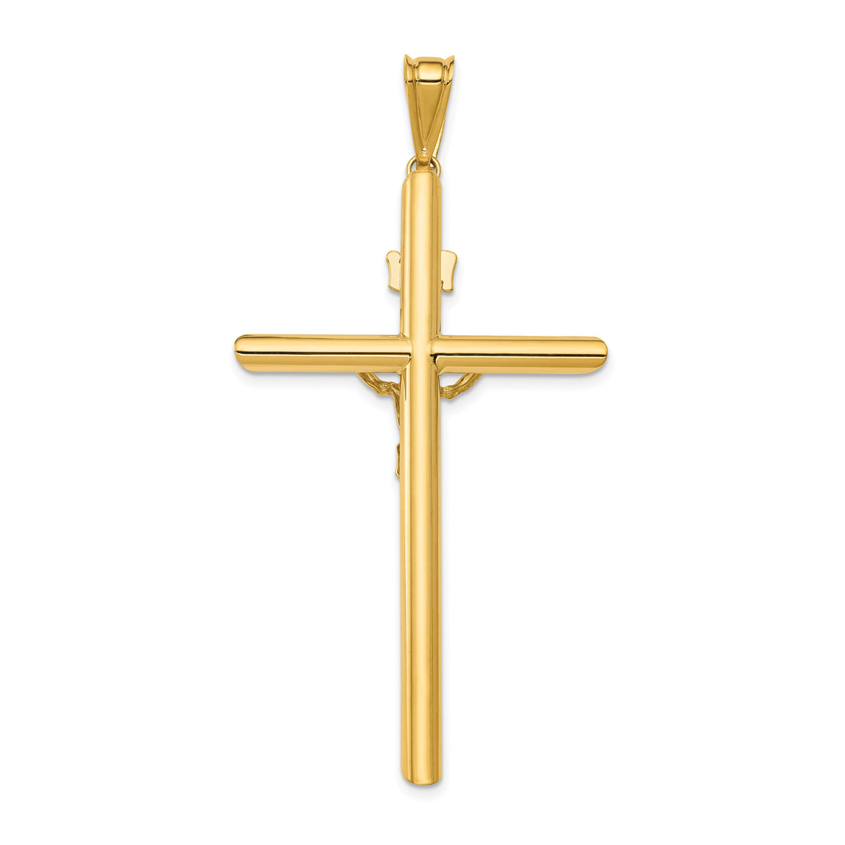14k Two-Tone Polished Crucifix Pendant-K6285